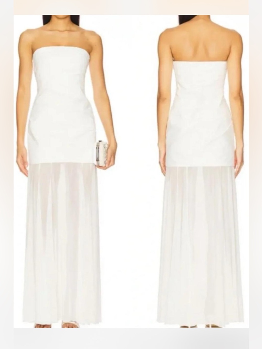 WeWoreWhat CORSET SHEER MAXI Dress